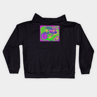 Neon Dragon With 4 Elements Variant 29 Kids Hoodie